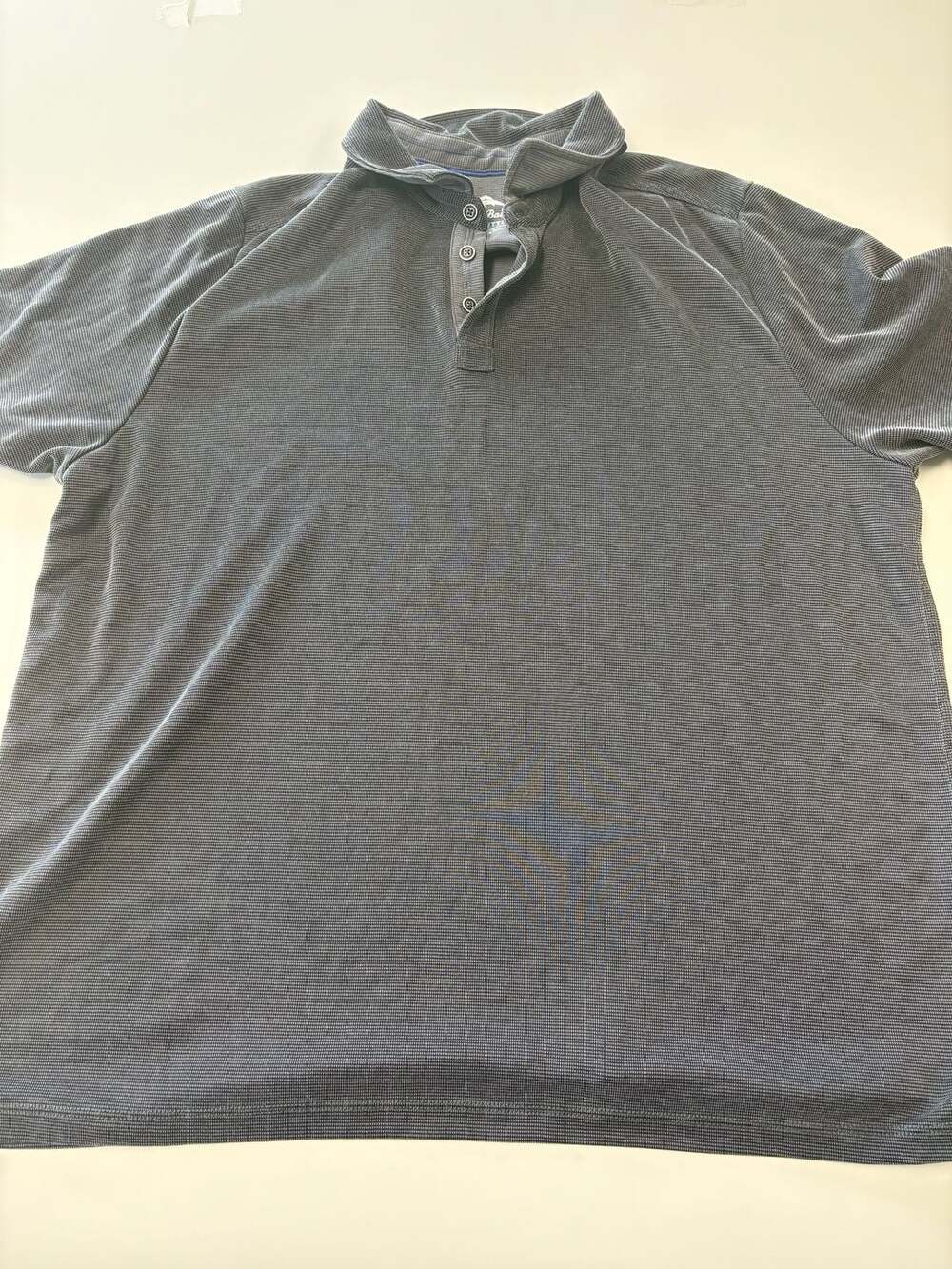 Tommy Bahama Polo Shirt Gray Short Sleeve Modal Blend